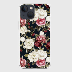 Чехол для iPhone 13 mini с принтом Акварель, розы в городе Новоалтайск,  |  | Тематика изображения на принте: art | bouquet | color | flora | flowers | graphic | illustration | leaves | nature | painting | petals | pink | plants | roses | watercolor | white | акварель | белые | букет | графическая | живопись | иллюстрация | искусство | лепестки | листья | природа