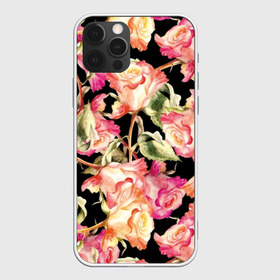 Чехол для iPhone 12 Pro Max с принтом Розы в городе Новоалтайск, Силикон |  | Тематика изображения на принте: art | background | black | flora | flowers | leaves | nature | painting | pattern | petals | pink | plants | red | roses | watercolor | акварель | живопись | искусство | красные | лепестки | листья | природа | растения | розовые | розы | узор | флора | фо
