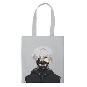 Шоппер 3D с принтом Kaneki Ken в маске в городе Новоалтайск, 100% полиэстер | Плотность: 200 г/м2; Размер: 34×35 см; Высота лямок: 30 см | ghoul | kaneki | ken | tokyo | гуль | канеки | кен | токийский