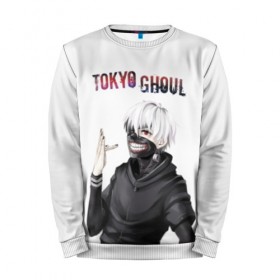 Мужской свитшот 3D с принтом Kaneki Ken в городе Новоалтайск, 100% полиэстер с мягким внутренним слоем | круглый вырез горловины, мягкая резинка на манжетах и поясе, свободная посадка по фигуре | ghoul | kaneki | ken | tokyo | гуль | канеки | кен | токийский