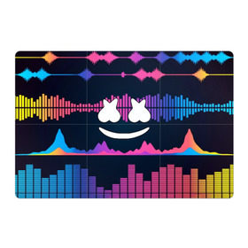 Магнитный плакат 3Х2 с принтом Marshmello в городе Новоалтайск, Полимерный материал с магнитным слоем | 6 деталей размером 9*9 см | christopher comstock | dj | marshmello | music | диджей | клубная музыка | клубняк | крис комсток | логотип | маршмеллоу | музыка