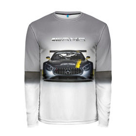 Мужской лонгслив 3D с принтом AMG Motorsport в городе Новоалтайск, 100% полиэстер | длинные рукава, круглый вырез горловины, полуприлегающий силуэт | Тематика изображения на принте: amg | car | mercedes benz | mersedes | motorsport | power | race | автомобиль | автоспорт | гонка | мерседес | мощь
