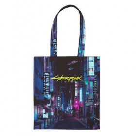 Сумка 3D повседневная с принтом Cyberpunk 2077 в городе Новоалтайск, 100% полиэстер | Плотность: 200 г/м2; Размер: 34×35 см; Высота лямок: 30 см | 2077 | cd projekt red | cyberpunk | cyberpunk 2077 | game | арт | будущее | видеоигра | игра | киберпанк 2077 | киборг | киборги