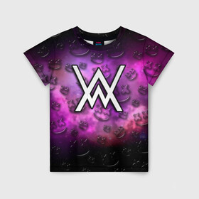 Детская футболка 3D с принтом Alan Walker & Marshmello в городе Новоалтайск, 100% гипоаллергенный полиэфир | прямой крой, круглый вырез горловины, длина до линии бедер, чуть спущенное плечо, ткань немного тянется | alan walker | marshmello | алан валкер | алан волкер | алан уокер | диджей | клуб | клубная музыка | маршмеллоу | маршмэлло | маршмэллоу | музыка | музыкант | песни | электронная