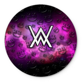 Коврик для мышки круглый с принтом Alan Walker & Marshmello в городе Новоалтайск, резина и полиэстер | круглая форма, изображение наносится на всю лицевую часть | alan walker | marshmello | алан валкер | алан волкер | алан уокер | диджей | клуб | клубная музыка | маршмеллоу | маршмэлло | маршмэллоу | музыка | музыкант | песни | электронная