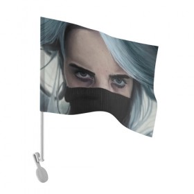 Флаг для автомобиля с принтом Billie`s eyes в городе Новоалтайск, 100% полиэстер | Размер: 30*21 см | billie eilish | lovely | music | ocean eyes | pop | билли айлиш | девушка | музыка | океан | поп | эйлиш | элиш