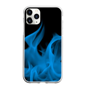 Чехол для iPhone 11 Pro Max матовый с принтом Синий огонь в городе Новоалтайск, Силикон |  | fire | flame | in fire | smoke | в огне | дым | огненный | огонь | текстуры