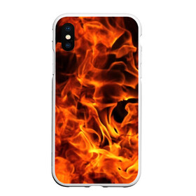 Чехол для iPhone XS Max матовый с принтом огонь в городе Новоалтайск, Силикон | Область печати: задняя сторона чехла, без боковых панелей | fire | flame | in fire | smoke | в огне | дым | огненный | огонь | текстуры