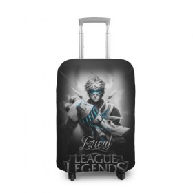 Чехол для чемодана 3D с принтом League of Legends, Ezreal в городе Новоалтайск, 86% полиэфир, 14% спандекс | двустороннее нанесение принта, прорези для ручек и колес | ezreal | league of legends | lol | игры | киберспорт | компьютерные игры | лига легенд | эзреаль