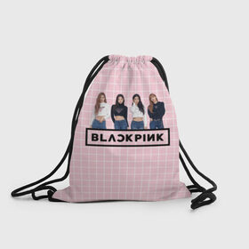 Рюкзак-мешок 3D с принтом Black Pink 2019 в городе Новоалтайск, 100% полиэстер | плотность ткани — 200 г/м2, размер — 35 х 45 см; лямки — толстые шнурки, застежка на шнуровке, без карманов и подкладки | 2019 | black | black pink | k pop | kill | kill this love | korea | logo | music | pink | pop | блек пинк | блэк пинк | газета | девушки | кпоп | лого | музыка | надпись | розовый