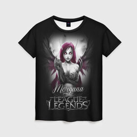 Женская футболка 3D с принтом League of Legends, Morgana в городе Новоалтайск, 100% полиэфир ( синтетическое хлопкоподобное полотно) | прямой крой, круглый вырез горловины, длина до линии бедер | league of legends | lol | morgana | игры | киберспорт | компьютерные игры | лига легенд | моргана