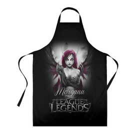 Фартук 3D с принтом League of Legends, Morgana в городе Новоалтайск, 100% полиэстер | общий размер — 65 х 85 см, ширина нагрудника — 26 см, горловина — 53 см, длина завязок — 54 см, общий обхват в поясе — 173 см. Принт на завязках и на горловине наносится с двух сторон, на основной части фартука — только с внешней стороны | league of legends | lol | morgana | игры | киберспорт | компьютерные игры | лига легенд | моргана