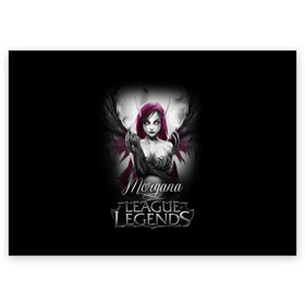 Поздравительная открытка с принтом League of Legends, Morgana в городе Новоалтайск, 100% бумага | плотность бумаги 280 г/м2, матовая, на обратной стороне линовка и место для марки
 | league of legends | lol | morgana | игры | киберспорт | компьютерные игры | лига легенд | моргана