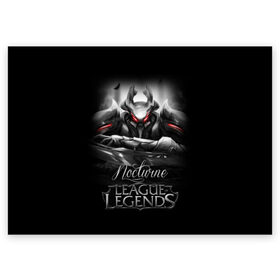 Поздравительная открытка с принтом League of Legends, Nocturne в городе Новоалтайск, 100% бумага | плотность бумаги 280 г/м2, матовая, на обратной стороне линовка и место для марки
 | league of legends | lol | nocturne | игры | киберспорт | компьютерные игры | лига легенд | ноктюрн