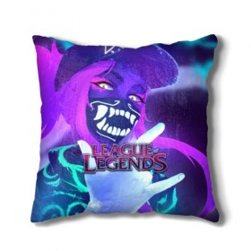 Подушка 3D с принтом League of Legends в городе Новоалтайск, наволочка – 100% полиэстер, наполнитель – холлофайбер (легкий наполнитель, не вызывает аллергию). | состоит из подушки и наволочки. Наволочка на молнии, легко снимается для стирки | kda | lol | rise | rus | skins | варвик | варус | воин | легенд | лига | лол | маг | стрелок | танк | чемпион