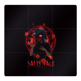 Магнитный плакат 3Х3 с принтом Sally Face в городе Новоалтайск, Полимерный материал с магнитным слоем | 9 деталей размером 9*9 см | sally face | игра | компьютерная игра | лицо | маска | протез | сали фейс | салли фейс | школа | шрамы