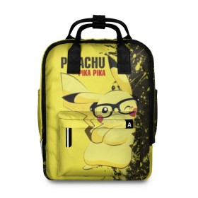 Женский рюкзак 3D с принтом Pikachu Pika Pika в городе Новоалтайск, 100% полиэстер | лямки с регулируемой длиной, сверху ручки, чтобы рюкзак нести как сумку. Основное отделение закрывается на молнию, как и внешний карман. Внутри два дополнительных кармана, один из которых закрывается на молнию. По бокам два дополнительных кармашка, куда поместится маленькая бутылочка
 | pika | pikachu | аниме | детская | детям | игры | молния | мышка | мышь | пика | пикачу | покемон | покемоны