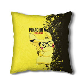 Подушка 3D с принтом Pikachu Pika Pika в городе Новоалтайск, наволочка – 100% полиэстер, наполнитель – холлофайбер (легкий наполнитель, не вызывает аллергию). | состоит из подушки и наволочки. Наволочка на молнии, легко снимается для стирки | pika | pikachu | аниме | детская | детям | игры | молния | мышка | мышь | пика | пикачу | покемон | покемоны