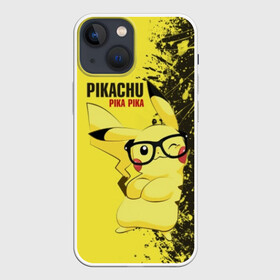 Чехол для iPhone 13 mini с принтом Pikachu Pika Pika в городе Новоалтайск,  |  | pika | pikachu | аниме | детская | детям | игры | молния | мышка | мышь | пика | пикачу | покемон | покемоны
