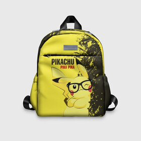 Детский рюкзак 3D с принтом Pikachu Pika Pika в городе Новоалтайск, 100% полиэстер | лямки с регулируемой длиной, сверху петелька, чтобы рюкзак можно было повесить на вешалку. Основное отделение закрывается на молнию, как и внешний карман. Внутри дополнительный карман. По бокам два дополнительных кармашка | Тематика изображения на принте: pika | pikachu | аниме | детская | детям | игры | молния | мышка | мышь | пика | пикачу | покемон | покемоны