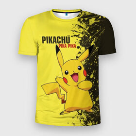 Мужская футболка 3D спортивная с принтом Pikachu Pika Pika в городе Новоалтайск, 100% полиэстер с улучшенными характеристиками | приталенный силуэт, круглая горловина, широкие плечи, сужается к линии бедра | Тематика изображения на принте: pika | pikachu | аниме | детская | детям | игры | молния | мышка | мышь | пика | пикачу | покемон | покемоны