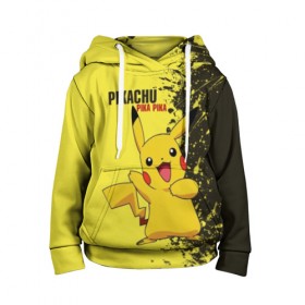 Детская толстовка 3D с принтом Pikachu Pika Pika в городе Новоалтайск, 100% полиэстер | двухслойный капюшон со шнурком для регулировки, мягкие манжеты на рукавах и по низу толстовки, спереди карман-кенгуру с мягким внутренним слоем | pika | pikachu | аниме | детская | детям | игры | молния | мышка | мышь | пика | пикачу | покемон | покемоны