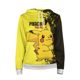 Женская толстовка 3D с принтом Pikachu Pika Pika в городе Новоалтайск, 100% полиэстер  | двухслойный капюшон со шнурком для регулировки, мягкие манжеты на рукавах и по низу толстовки, спереди карман-кенгуру с мягким внутренним слоем. | pika | pikachu | аниме | детская | детям | игры | молния | мышка | мышь | пика | пикачу | покемон | покемоны