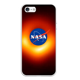 Чехол для iPhone 5/5S матовый с принтом Черная дыра NASA в городе Новоалтайск, Силикон | Область печати: задняя сторона чехла, без боковых панелей | nasa | астрономия | горизонт событий | космос | наса | черная дыра