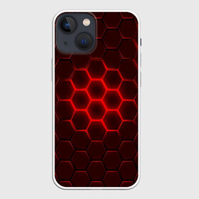 Чехол для iPhone 13 mini с принтом БРОНЯ ИЗ СТАЛИ в городе Новоалтайск,  |  | abstraction | geometry | hexagon | techno | абстракция | броня | геометрия | краски | неон | неоновый | сетка | соты | стальная броня | текстура | шестигранники