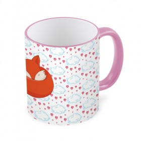 Кружка 3D с принтом Лиса в городе Новоалтайск, керамика | ёмкость 330 мл | 