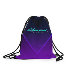 Рюкзак-мешок 3D с принтом CYBERPUNK 2077 в городе Новоалтайск, 100% полиэстер | плотность ткани — 200 г/м2, размер — 35 х 45 см; лямки — толстые шнурки, застежка на шнуровке, без карманов и подкладки | Тематика изображения на принте: 2019 | cd project red | cyberpunk 2077 | future | hack | night city | samurai | sci fi | андроиды | безумие | будущее | киберпанк 2077 | логотип | роботы | самураи | фантастика | цифры