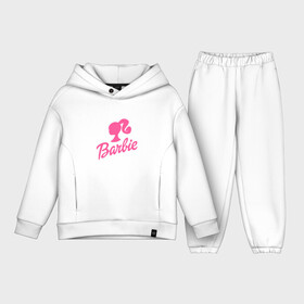 Детский костюм хлопок Oversize с принтом Barbie в городе Новоалтайск,  |  | Тематика изображения на принте: barbara | barbie | beauty | doll | girl | idol | perfect | pink | pop | toy | usa | woman | барбара | барби | девушка | игрушка | кукла | поп идол | розовый | силуэт | сша