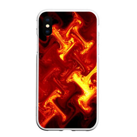 Чехол для iPhone XS Max матовый с принтом Огненная лава в городе Новоалтайск, Силикон | Область печати: задняя сторона чехла, без боковых панелей | fire | flame | in fire | smoke | в огне | дым | огненный | огонь | текстуры