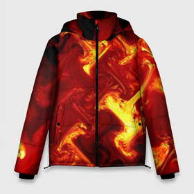 Мужская зимняя куртка 3D с принтом Огненная лава в городе Новоалтайск, верх — 100% полиэстер; подкладка — 100% полиэстер; утеплитель — 100% полиэстер | длина ниже бедра, свободный силуэт Оверсайз. Есть воротник-стойка, отстегивающийся капюшон и ветрозащитная планка. 

Боковые карманы с листочкой на кнопках и внутренний карман на молнии. | fire | flame | in fire | smoke | в огне | дым | огненный | огонь | текстуры