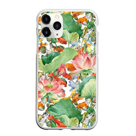 Чехол для iPhone 11 Pro Max матовый с принтом Карпы кои в городе Новоалтайск, Силикон |  | art | carps | fish | flower | gold | japanese | koi | leaves | lotus | painting | pattern | petals | pond | stems | water | вода | живопись | золотая | искусство | карпы | кои | лепестки | листья | лотос | пруд | рыбка | узор | цветок | японская