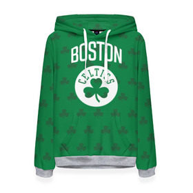 Женская толстовка 3D с принтом Boston Celtics в городе Новоалтайск, 100% полиэстер  | двухслойный капюшон со шнурком для регулировки, мягкие манжеты на рукавах и по низу толстовки, спереди карман-кенгуру с мягким внутренним слоем. | boston | boston celtics | celtics | бостон | бостон селтикс