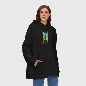 Худи SuperOversize хлопок с принтом BTS JIMIN в городе Новоалтайск, 70% хлопок, 30% полиэстер, мягкий начес внутри | карман-кенгуру, эластичная резинка на манжетах и по нижней кромке, двухслойный капюшон
 | bangtan boys | bt21 | bts | bts army | bts stickers | j hope | jimin | jin | jungkook | k pop | rap monster | rapmon | suga | v | бтс | корея | стикеры bts