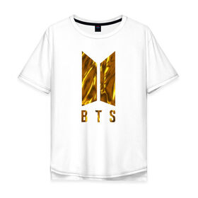 Мужская футболка хлопок Oversize с принтом BTS GOLDEN в городе Новоалтайск, 100% хлопок | свободный крой, круглый ворот, “спинка” длиннее передней части | bangtan boys | bt21 | bts | bts army | bts stickers | j hope | jimin | jin | jungkook | k pop | rap monster | rapmon | suga | v | бтс | корея | стикеры bts