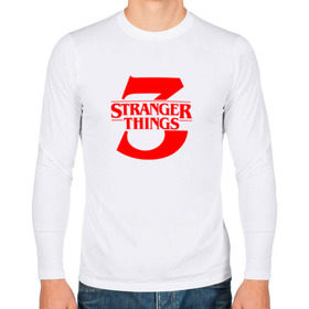 Мужской лонгслив хлопок с принтом STRANGER THINGS в городе Новоалтайск, 100% хлопок |  | 011 | eggo | eleven | friends don t lie | netflix | season 3 | stranger things | демогоргон | нетфликс | одиннадцатая | очень странные дела | сезон 3 | сериалы