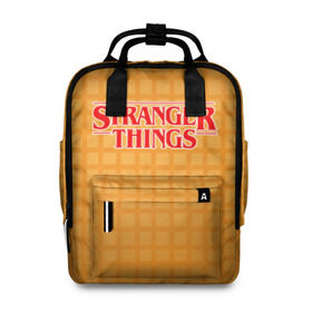 Женский рюкзак 3D с принтом STRANGER THINGS в городе Новоалтайск, 100% полиэстер | лямки с регулируемой длиной, сверху ручки, чтобы рюкзак нести как сумку. Основное отделение закрывается на молнию, как и внешний карман. Внутри два дополнительных кармана, один из которых закрывается на молнию. По бокам два дополнительных кармашка, куда поместится маленькая бутылочка
 | 011 | eggo | eleven | friends don t lie | netflix | season 3 | stranger things | демогоргон | нетфликс | одиннадцатая | очень странные дела | сезон 3 | сериалы
