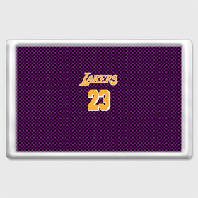 Магнит 45*70 с принтом Lebron James в городе Новоалтайск, Пластик | Размер: 78*52 мм; Размер печати: 70*45 | jersey | king james | lakers | lebron | lebron james | los angeles lakers | джерси | леброн | леброн джеймс