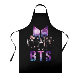 Фартук 3D с принтом BTS ARMY в городе Новоалтайск, 100% полиэстер | общий размер — 65 х 85 см, ширина нагрудника — 26 см, горловина — 53 см, длина завязок — 54 см, общий обхват в поясе — 173 см. Принт на завязках и на горловине наносится с двух сторон, на основной части фартука — только с внешней стороны | bangtan | boy | j hope | jimin | jin | jungkook | korea | luv | rm | suga | v | with | бтс | кей | поп