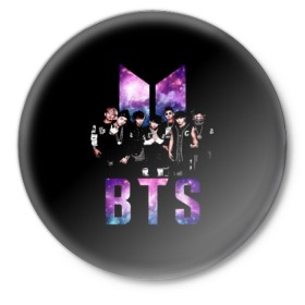 Значок с принтом BTS ARMY в городе Новоалтайск,  металл | круглая форма, металлическая застежка в виде булавки | bangtan | boy | j hope | jimin | jin | jungkook | korea | luv | rm | suga | v | with | бтс | кей | поп