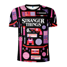 Мужская футболка 3D спортивная с принтом STRANGER THINGS STARTER PACK в городе Новоалтайск, 100% полиэстер с улучшенными характеристиками | приталенный силуэт, круглая горловина, широкие плечи, сужается к линии бедра | 11 | eleven | logo | netflix | pack | starter | stranger | things | дела | крайне | лого | логотип | одинадцать | одиннадцать | очень | пак | события | стартер | странные | стренджер