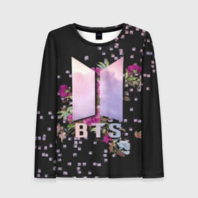 Женский лонгслив 3D с принтом BTS K-POP ARMY в городе Новоалтайск, 100% полиэстер | длинные рукава, круглый вырез горловины, полуприлегающий силуэт | bangtan | boy | j hope | jimin | jin | jungkook | korea | luv | rm | suga | v | with | бтс | кей | поп