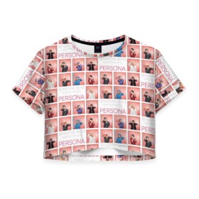 Женская футболка Cropp-top с принтом BTS Pop art в городе Новоалтайск, 100% полиэстер | круглая горловина, длина футболки до линии талии, рукава с отворотами | bangtan | boy | j hope | jimin | jin | jungkook | korea | luv | rm | suga | v | with | бтс | кей | поп