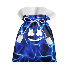 Подарочный 3D мешок с принтом Marshmello в городе Новоалтайск, 100% полиэстер | Размер: 29*39 см | christopher comstock | dj | marshmello | music | диджей | клубная музыка | клубняк | крис комсток | логотип | маршмеллоу | музыка