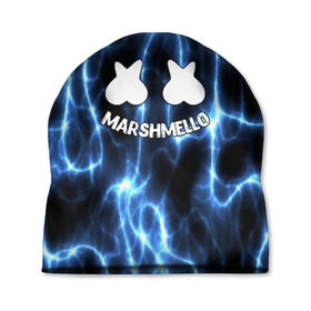 Шапка 3D с принтом Marshmello в городе Новоалтайск, 100% полиэстер | универсальный размер, печать по всей поверхности изделия | christopher comstock | dj | marshmello | music | диджей | клубная музыка | клубняк | крис комсток | логотип | маршмеллоу | музыка