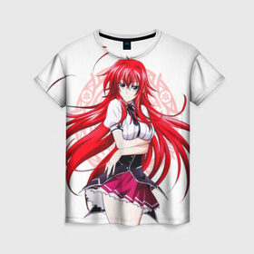 Женская футболка 3D с принтом High School DxD, Риас в городе Новоалтайск, 100% полиэфир ( синтетическое хлопкоподобное полотно) | прямой крой, круглый вырез горловины, длина до линии бедер | high school dxd | highschool dxd | rias gremory | аниме | демоны старшей школы | манга | ранобэ | риас | риас гремори | старшая школа dxd | старшая школа демоны против падших | хай сукуру dxd