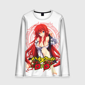 Мужской лонгслив 3D с принтом High School DxD, Риас в городе Новоалтайск, 100% полиэстер | длинные рукава, круглый вырез горловины, полуприлегающий силуэт | high school dxd | highschool dxd | rias gremory | аниме | демоны старшей школы | манга | ранобэ | риас | риас гремори | старшая школа dxd | старшая школа демоны против падших | хай сукуру dxd